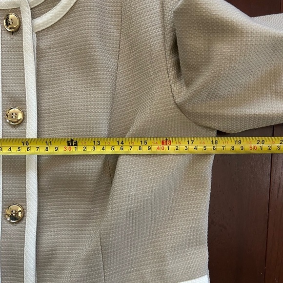 NWT Pendleton Jacket Womens Size 10 White & Tan Button Down Business Blazer - Picture 8 of 10